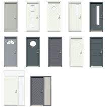 Exempel på design för slätdörr